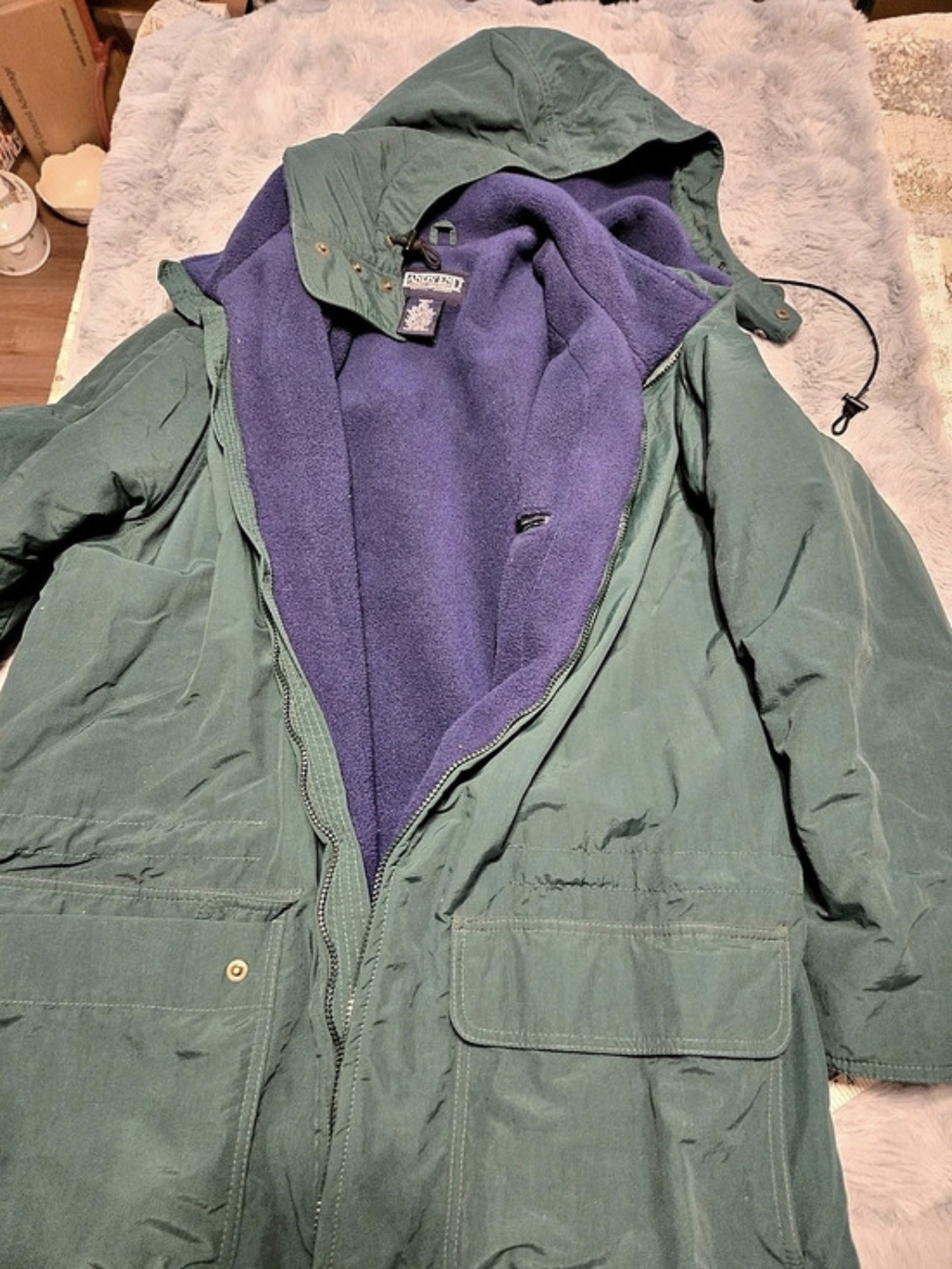 Lands' End Squall Jacket Green Purple Size Large